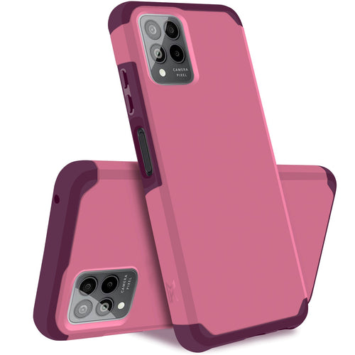 PREMIUM ARMORED CASE FOR REVVL 6 PRO 5G -PINK