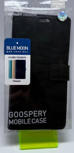 BLUEMOON WALLET CASE IPHONE 15 PLUS BLACK
