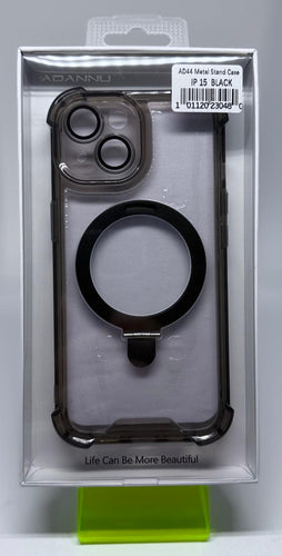 ADANNU METAL STAND CASE FOR IPHONE 15 BLACK