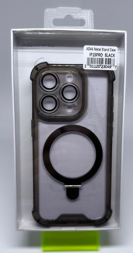 ADANNU METAL STAND CASE FOR IPHONE 15 PRO BLACK