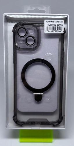 ADANNU METAL STAND CASE FOR IPHONE 15 PLUS BLACK