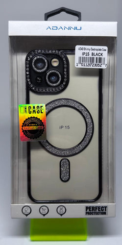 ADANNU SHINNY MAGSAFE CASE FOR IPHONE 15 BLACK