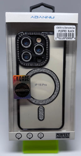 ADANNU SHINNY MAGSAFE CASE FOR IPHONE 15 PRO BLACK