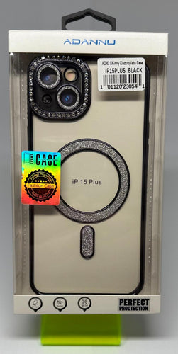 ADANNU SHINNY MAGSAFE CASE FOR IPHONE 15 PLUS BLACK