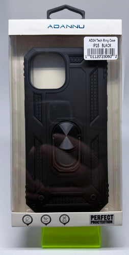ADANNU TECH RING CASE FOR IPH 15 BLACK