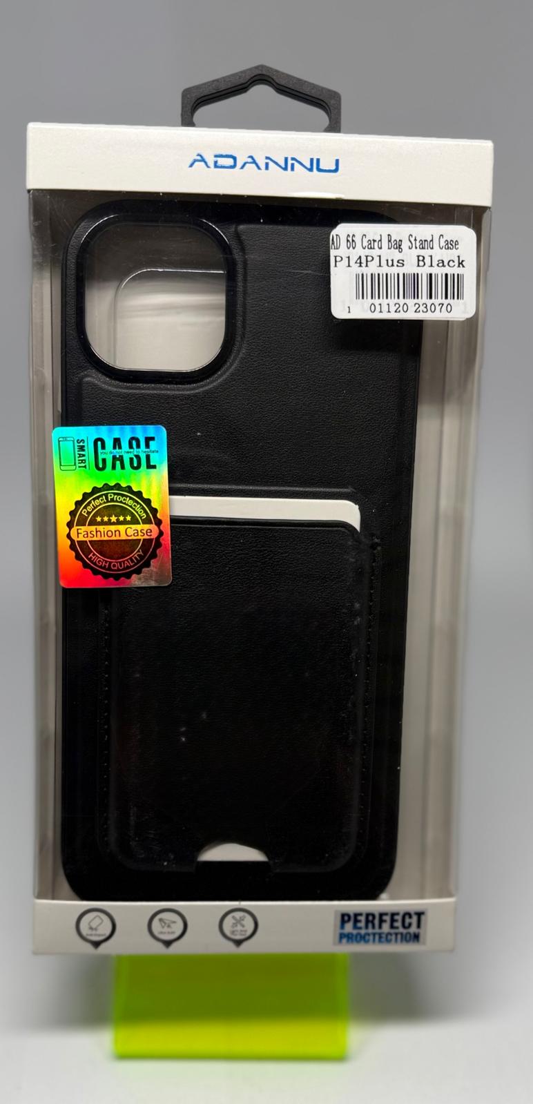 AD66 CARD STAND CASE FOR IPHONE 14 PLUS BLACK
