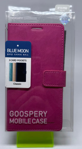 BLUEMOON WALLET CASE IPHONE 15 PRO HOT PINK