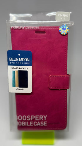 BLUEMOON WALLET CASE FOR IPHONE 14+ HOT PINK