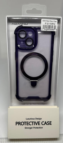 ADANNU METAL STAND CASE FOR IPHONE 15 PURPLE