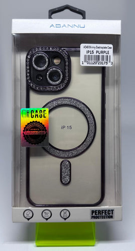 ADANNU SHINNY MAGSAFE CASE FOR IPHONE 15 PURPLE