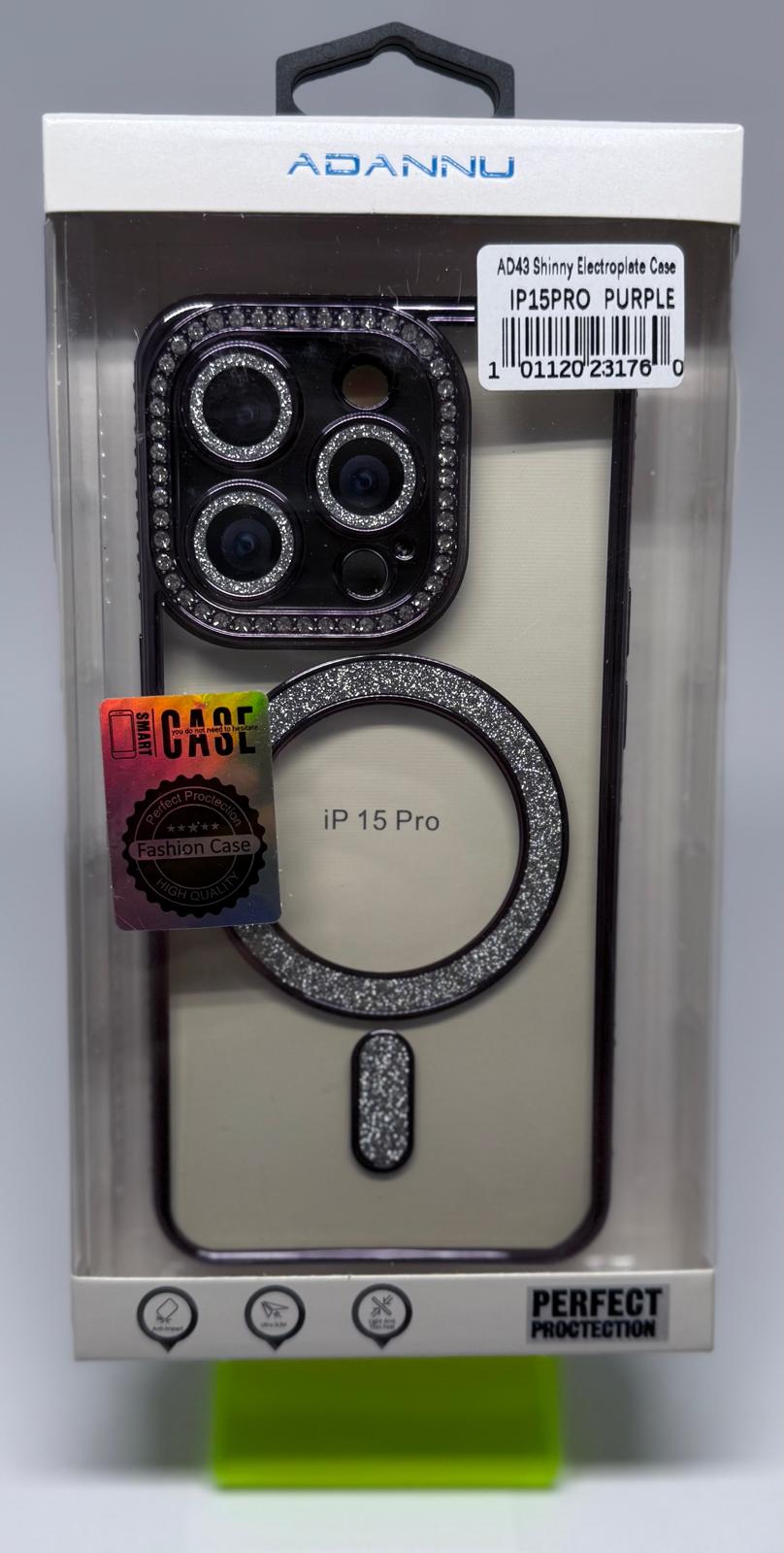 ADANNU SHINNY MAGSAFE CASE FOR IPHONE 15 PRO PURPLE