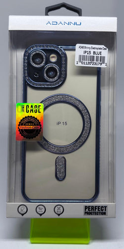 ADANNU SHINY MAGSAFE CASE FOR iPhone 15 BLUE