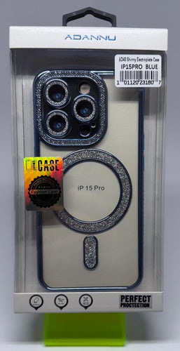 ADANNU SHINNY MAGSAFE CASE FOR IPHONE 15 PRO BLUE