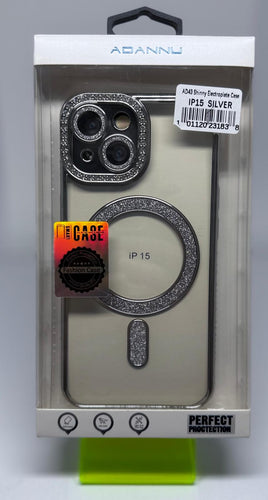 ADANNU SHINNY MAGSAFE CASE FOR IPHONE 15 SILVER