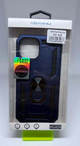 ADANNU TECH RING CASE FOR IPHONE 15 BLUE