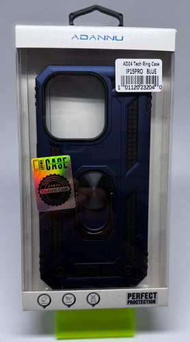 ADANNU TECH RING CASE FOR IPHONE 15 PRO BLUE