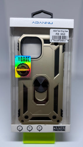 ADANNU TECH RING CASE FOR IPHONE 15 GOLD
