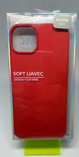 SOFT FEELING CASE FOR IPHONE 15 PLUS RED