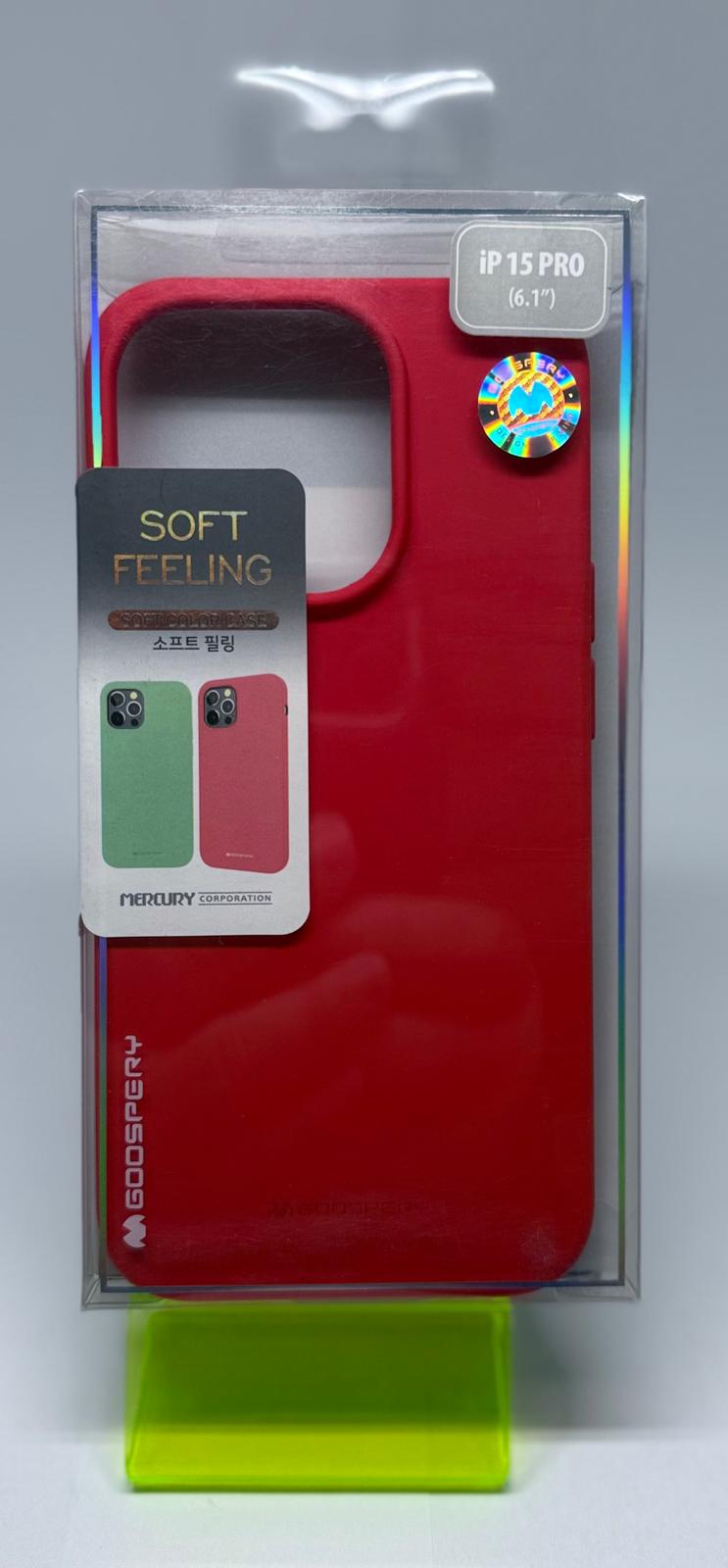 SOFT FEELING CASE FOR IPHONE 15 PRO RED