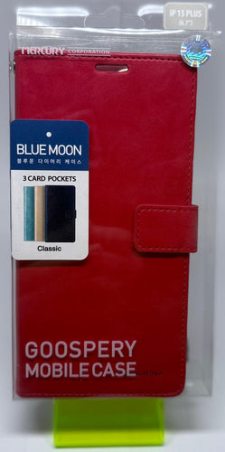 BLUEMOON WALLET CASE IPHONE 15 PLUS RED