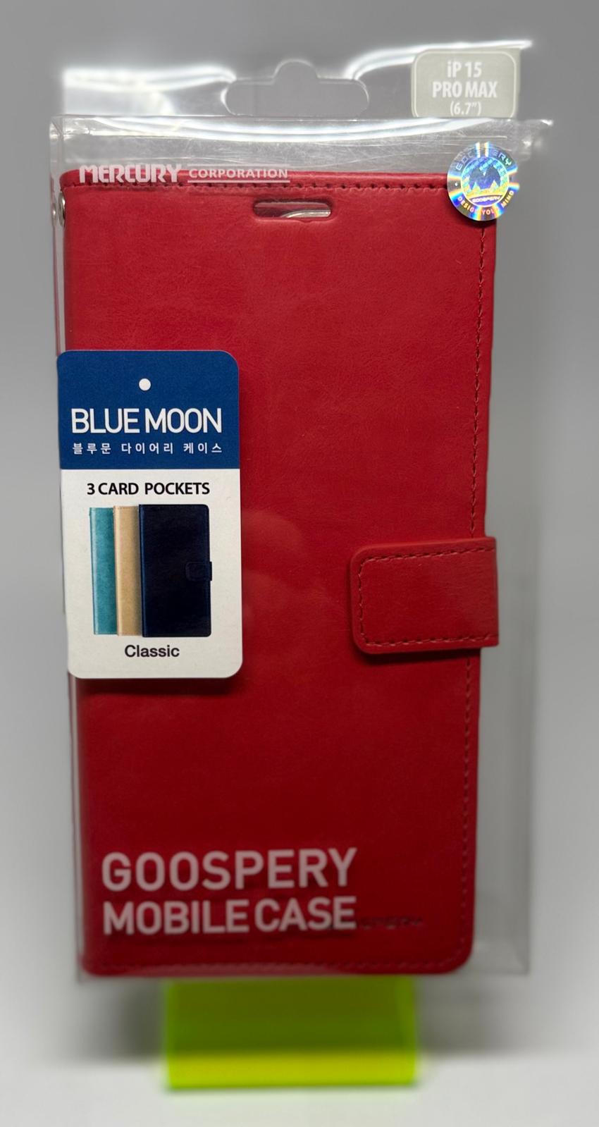 BLUEMOON WALLET CASE IPHONE 15 PRO MAX RED
