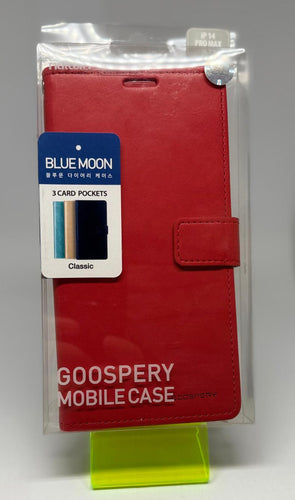 BLUEMOON WALLET CASE FOR IPHONE 14 PRO MAX RED