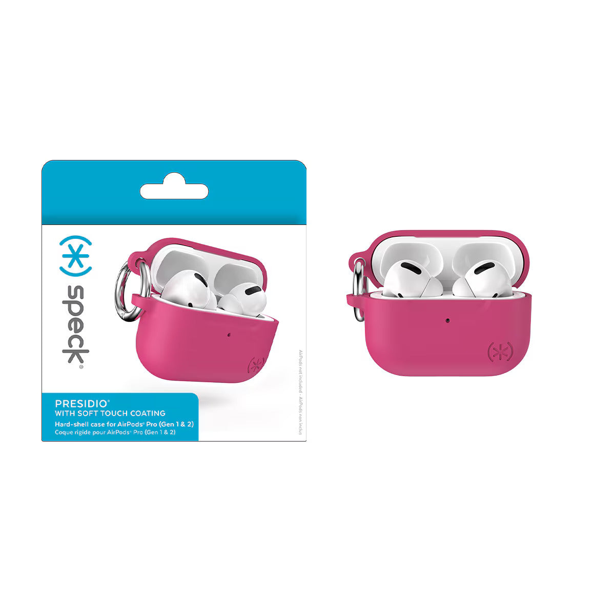 Speck Apple AIRPODS (GEN 1/2) PRESIDIO with Soft Touch Coating Case Digital Pink