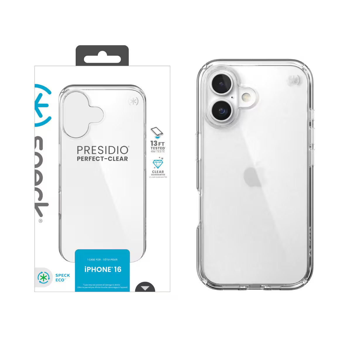 Speck Apple iPhone 16 PRESIDIO PERFECT CLEAR Case Clear
