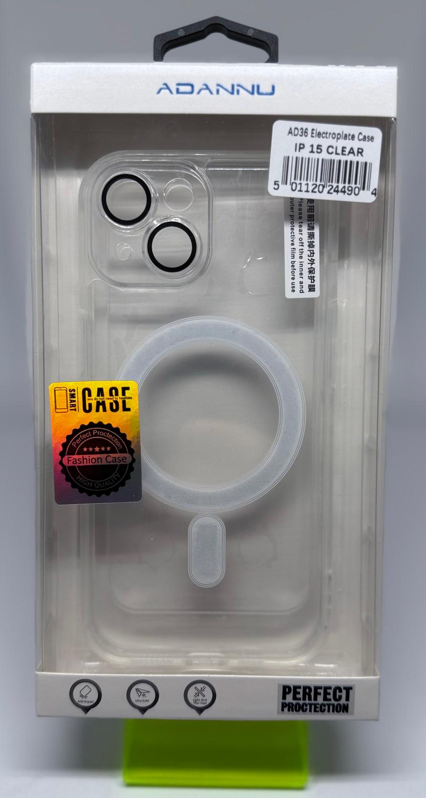 ADANNU CARD STAND CASE FOR IPH 15 PINK