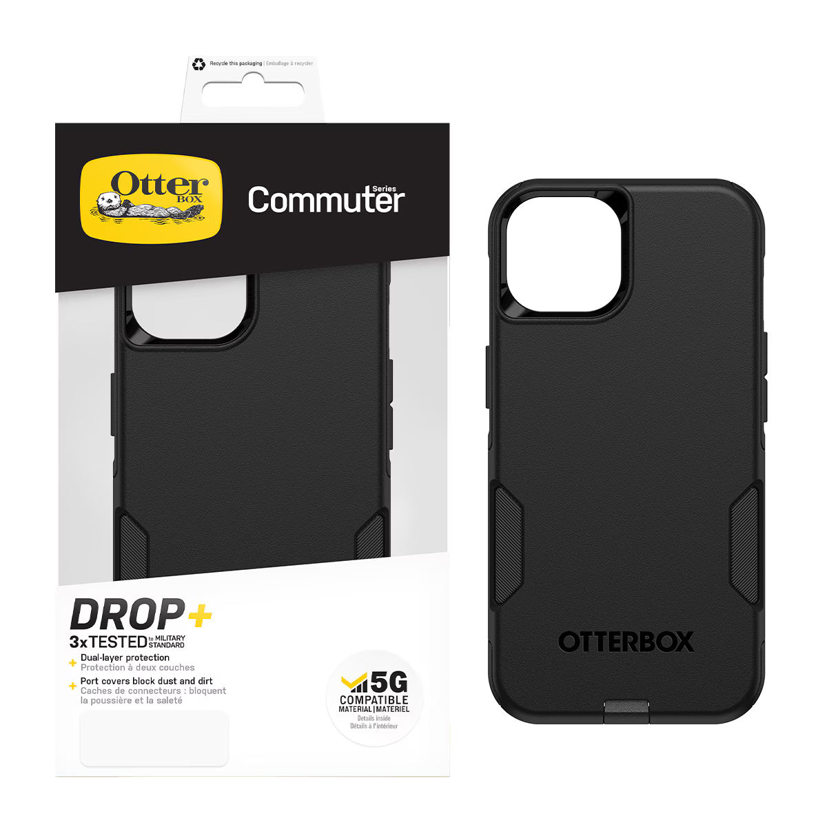 OtterBox Apple iPhone 13, Apple iPhone 14, Apple iPhone 16e COMMUTER Dual-layer Case Black