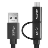 ADATA 2 IN 1 CHARGE & SYNC CABLE - BLACK