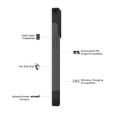 Quikcell Apple iPhone 13 ADVOCATE Dual-layer Kickstand Case Steel Black