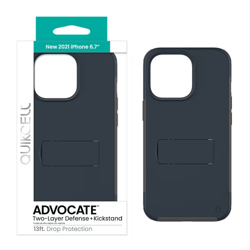 Quikcell Apple iPhone 13 Pro Max ADVOCATE Dual-layer Kickstand Case Slate Blue
