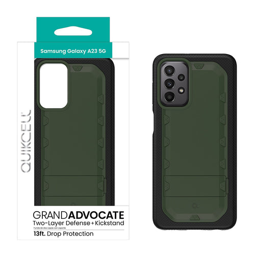 Quikcell Samsung Galaxy A23 5G GRAND ADVOCATE Dual-layer Kickstand Case Army Green