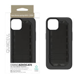 Quikcell Apple iPhone 14, Apple iPhone 16e GRAND ADVOCATE Dual-layer Kickstand Case Armor Black