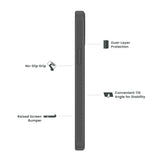 Quikcell Apple iPhone 14 Plus GRAND ADVOCATE Dual-layer Kickstand Case Armor Black