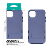 Quikcell Apple iPhone 11 KICKBACK Dual-layer Kickstand Case Light Blue/Dark Blue