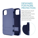 Quikcell Apple iPhone 11 KICKBACK Dual-layer Kickstand Case Light Blue/Dark Blue