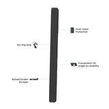 Quikcell Apple iPhone 15 GRAND ADVOCATE Dual-layer Kickstand Case Armor Black