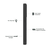 Quikcell Apple iPhone 15 Pro GRAND ADVOCATE Dual-layer Kickstand Case Armor Black