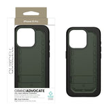 Quikcell Apple iPhone 15 Pro GRAND ADVOCATE Dual-layer Kickstand Case Army Green