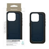 Quikcell Apple iPhone 15 Pro GRAND ADVOCATE Dual-layer Kickstand Case Navy Blue