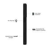 Quikcell Apple iPhone 15 Pro GRAND ADVOCATE Dual-layer Kickstand Case Navy Blue