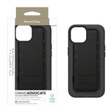 Quikcell Apple iPhone 15 Plus GRAND ADVOCATE Dual-layer Kickstand Case Armor Black
