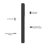 Quikcell Apple iPhone 15 Pro Max GRAND ADVOCATE Dual-layer Kickstand Case Armor Black