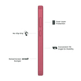 Quikcell Samsung Galaxy S23 FE GRAND ADVOCATE Dual-layer Kickstand Case Desert Pink