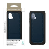 Quikcell Moto G power 5G (2024) GRAND ADVOCATE Dual-layer Kickstand Case Navy Blue