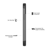 Quikcell Apple iPhone 12 & 12 PRO ADVOCATE Dual-Layer Kickstand Case Armor Black