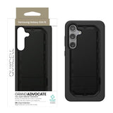 Quikcell Samsung Galaxy S24 FE GRAND ADVOCATE Dual-layer Kickstand Case Armor Black