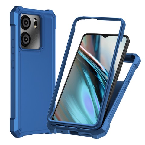 BLU View 5 2024 Painted thick TPU case w/PC frame Blue